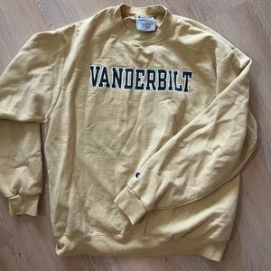 Large Vanderbilt Champion Sweatshirt Yellow